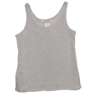 Melrose Silver Metallic Tank Top Size M